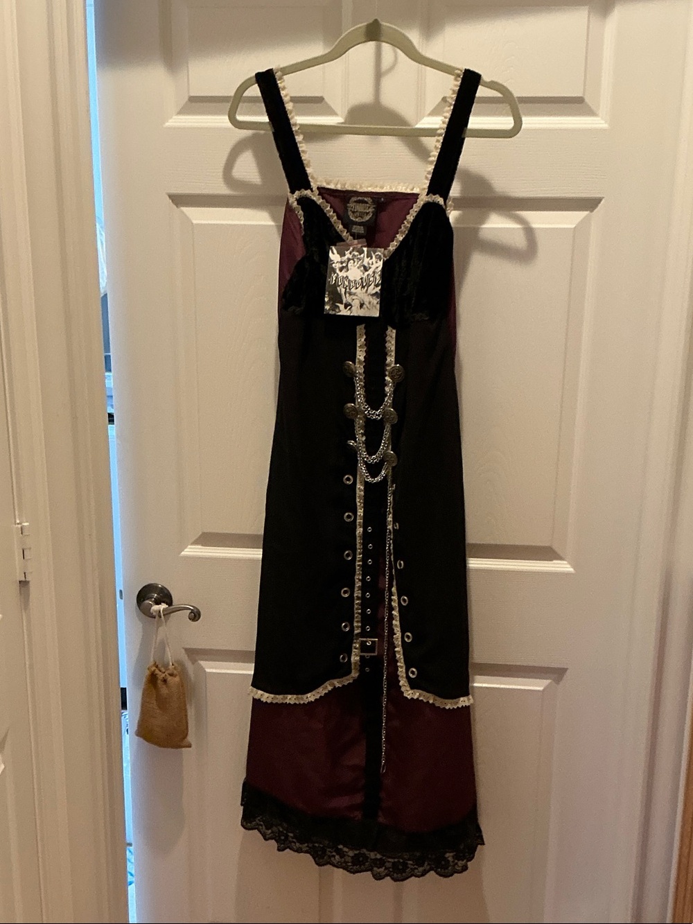 Gothic Pirate /renaissance Costume — Black and Burgundy